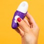 ROMP FREE ESTIMULADOR DE CLiTORIS CON TAPA 10 NIVELES RECARGABLE MORADO