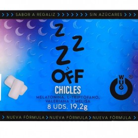 WUG off El chicle funcional con melatonina y valeriana sabor regaliz BLISTER 8 UDS