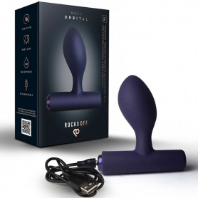 ROCKS OFF NOVA ORBITAL PREMIUM PLUG ANAL RECARGABLE 16 FUNCIONES AZUL