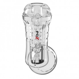 PDX ELITE MASTURBADOR TRANSPARENTE VIEWTUBE PLUS SEE THRU EZ GRIP 21 CM