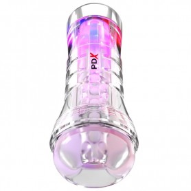 PDX ELITE MASTURBADOR TRANSPARENTE VIEWTUBE XXL LED STROKER 273 CM