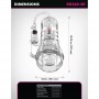 PDX ELITE MASTURBADOR TRANSPARENTE VIEWTUBE VAC XXL CON BOMBA DE SUCCIoN 273 CM