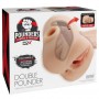PDX PLUS MASTURBADOR DOBLE VIBRADOR DOUBLE POUNDER SQUEEZE LIGHT 205 CM