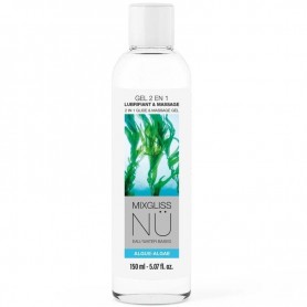MIXGLISS GEL NU 2 EN 1 LUBRICANTE BASE AGUA Y MASAJE NURU ALGA 150 ML
