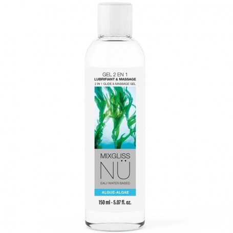 MIXGLISS GEL NU 2 EN 1 LUBRICANTE BASE AGUA Y MASAJE NURU ALGA 150 ML