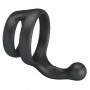 CRAZY BULL YANCY ANILLO DOBLE PARA PENE Y TESTiCULOS SILICONA NEGRO