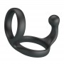 CRAZY BULL FLORIAN ANILLO DOBLE PARA PENE Y TESTiCULOS SILICONA NEGRO