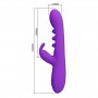 PRETTY LOVE SABIEN VIBRADOR RABBIT CON ESTIMULACIoN POR GOLPETEOS Y LED MORADO