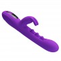 PRETTY LOVE SABIEN VIBRADOR RABBIT CON ESTIMULACIoN POR GOLPETEOS Y LED MORADO