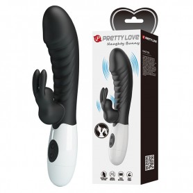 PRETTY LOVE NAUGHTY BUNNY VIBRADOR RABBIT 30 FUNCIONES NEGRO