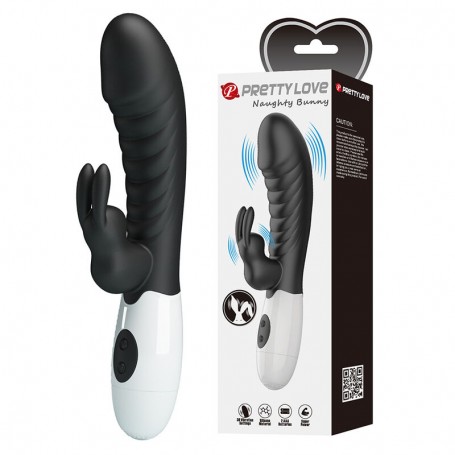 PRETTY LOVE NAUGHTY BUNNY VIBRADOR RABBIT 30 FUNCIONES NEGRO