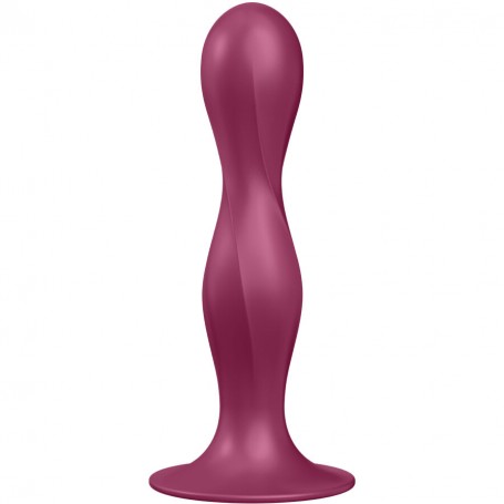 SATISFYER DOUBLE BALL R DILDO SILICONA GRANATE