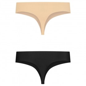 BYE BRA PACK 2 TANGAS INVISIBLES BEIGE Y NEGRO TALLA XL