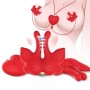 ARMONY PINZAS PARA PEZONES MAGNeTICA CON VIBRACIoN FORMA MARIPOSA ROJO