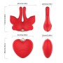 ARMONY PINZAS PARA PEZONES MAGNeTICA CON VIBRACIoN FORMA MARIPOSA ROJO