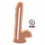 GET REAL DUAL DENSITY DILDO 17 CM CON TESTiCULOS NATURAL