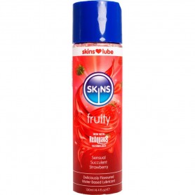 SKINS FRUITY LUBRICANTE BASE DE AGUA FRESA 130 ML