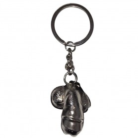 DIABLO PICANTE LLAVERO METAL PENE ENCOGIDO PLATA