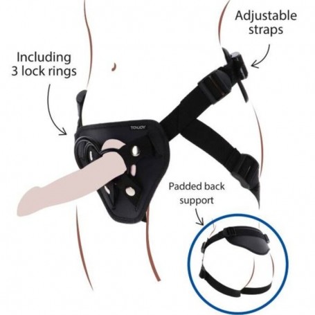 GET REAL STRAP ON DELUXE HARNeS NEGRO