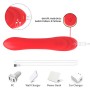 ARMONY VIBRADOR ESTIMULADOR PUNTO G Y CLiTORIS CON LENGUA OSCILANTE ROJO